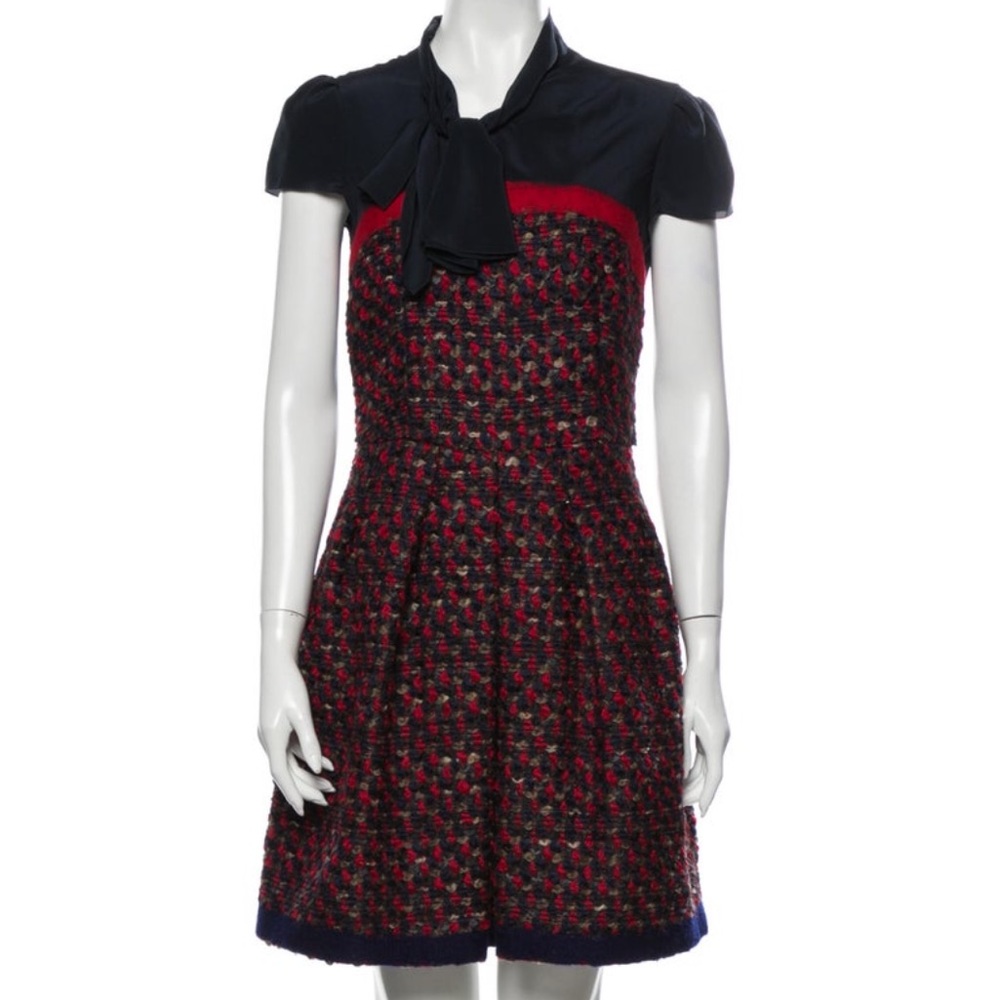 Vintage PRADA Woven Bouclé Tweed Dress